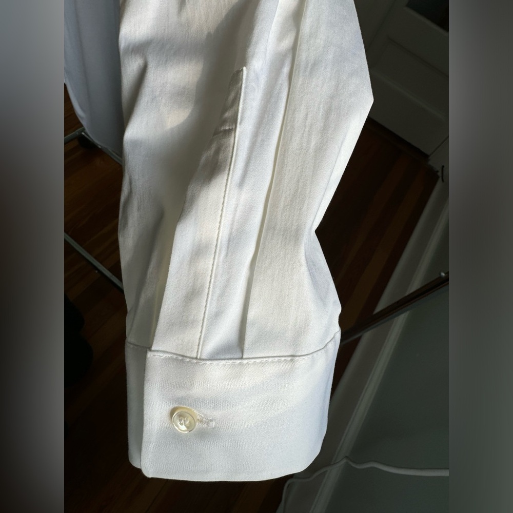 Etcetera White Ruffled Button Down Blouse - image 7